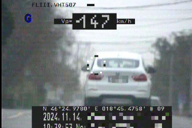 147 km/h-val száguldozott Tolnán, közel félmillió forint az ára